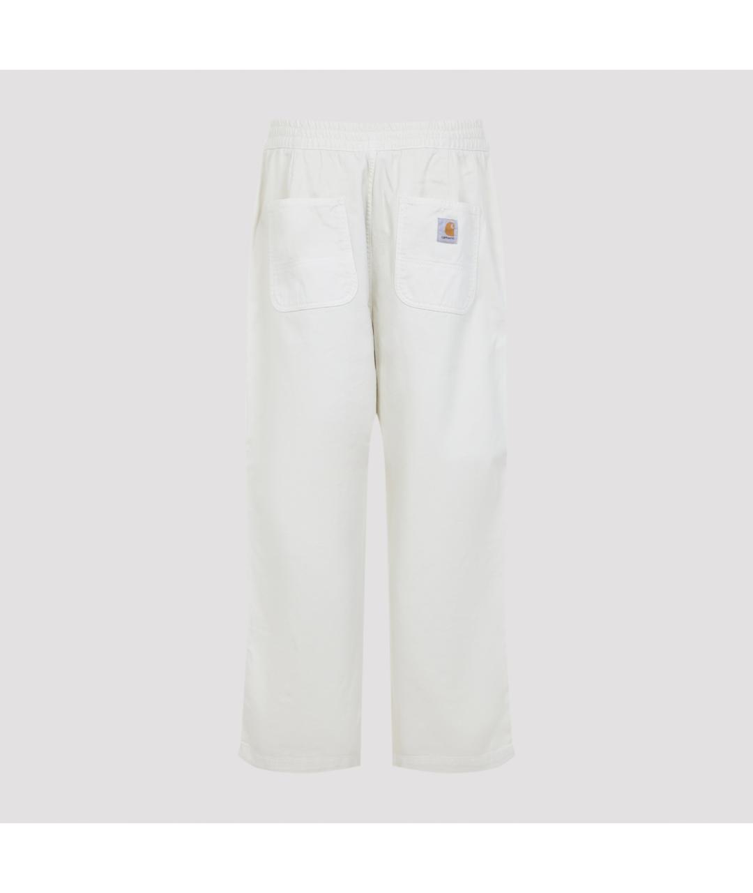 CARHARTT WIP Белые хлопковые повседневные брюки, фото 2