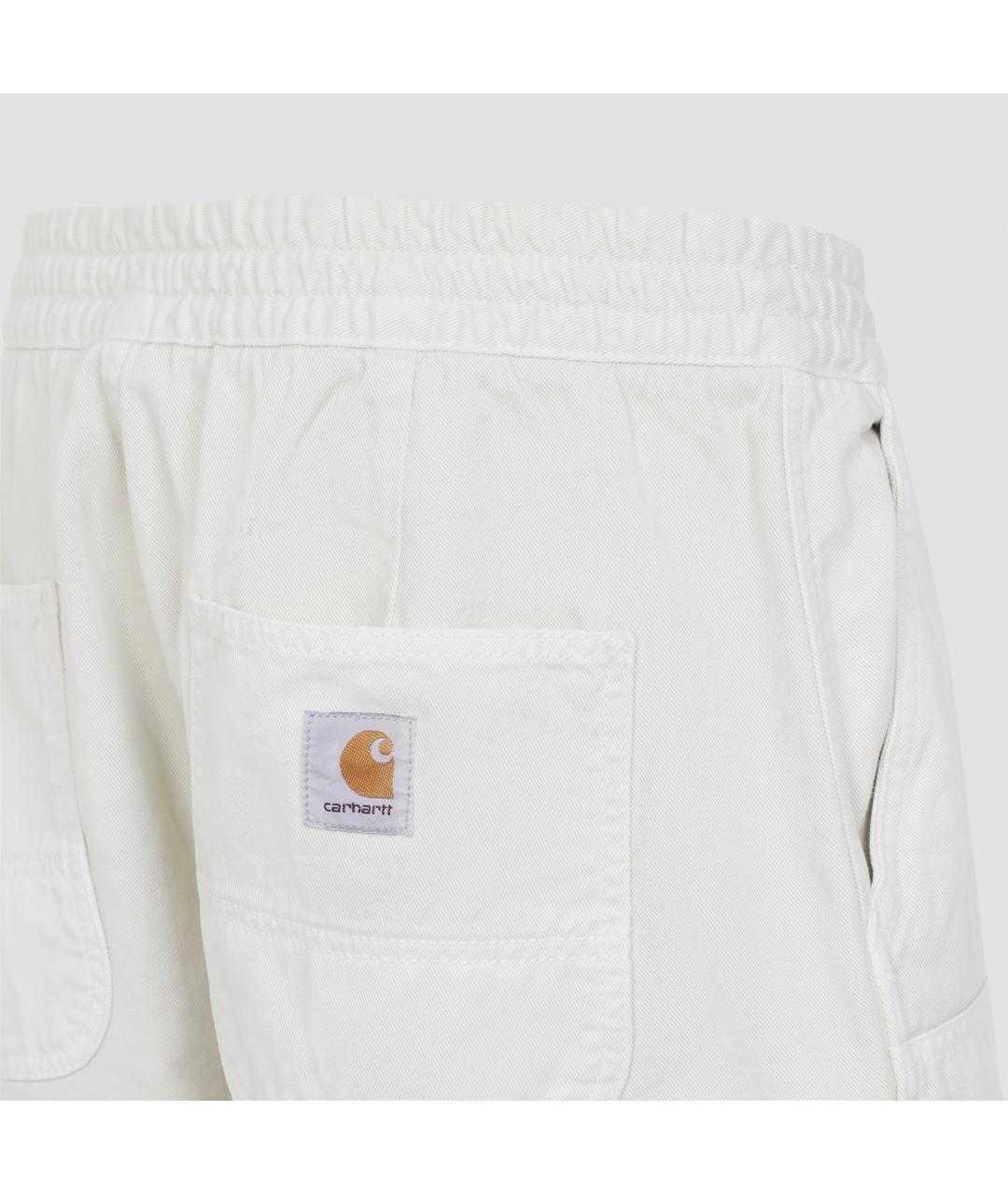 CARHARTT WIP Белые хлопковые повседневные брюки, фото 3