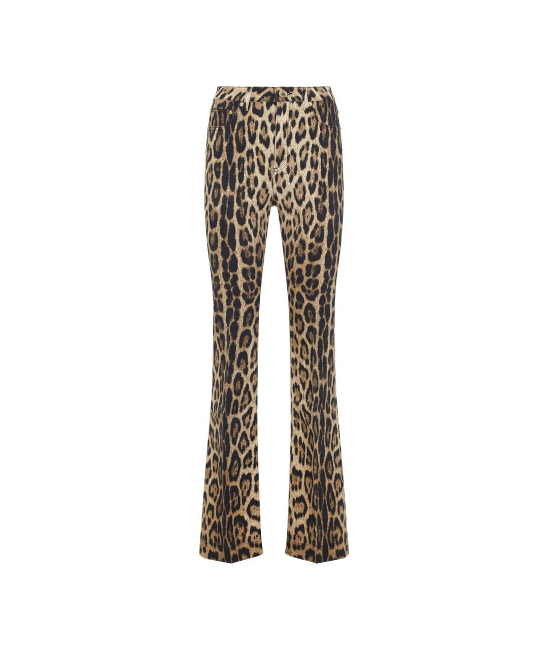 ROBERTO CAVALLI Мульти хлопко-эластановые джинсы клеш, фото 1