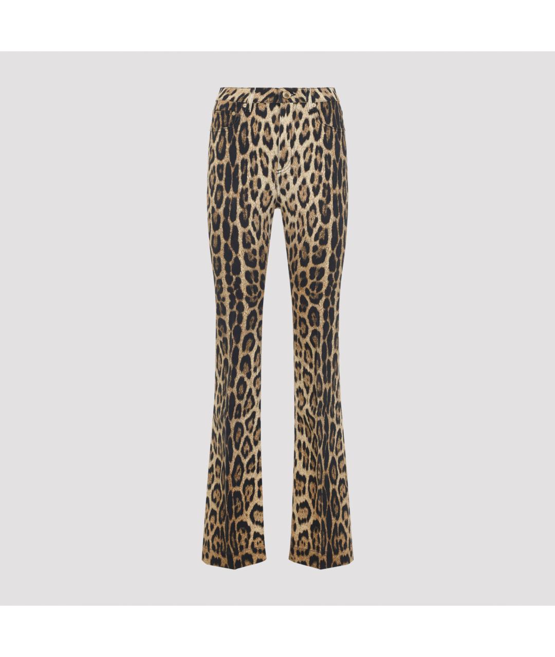 ROBERTO CAVALLI Мульти хлопко-эластановые джинсы клеш, фото 2