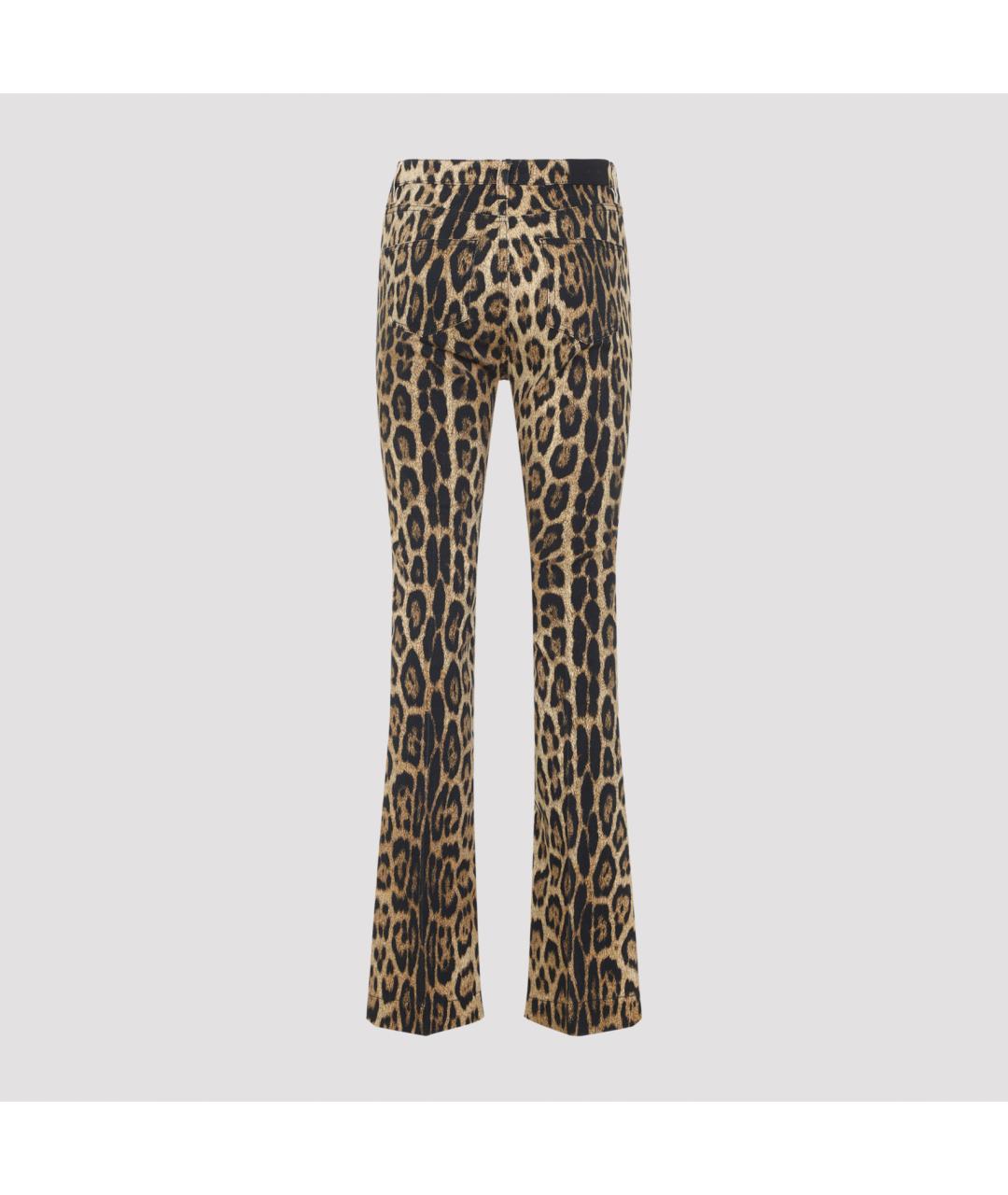 ROBERTO CAVALLI Мульти хлопко-эластановые джинсы клеш, фото 3