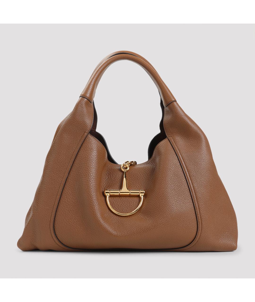 GUCCI Коричневая кожаная сумка через плечо, фото 3