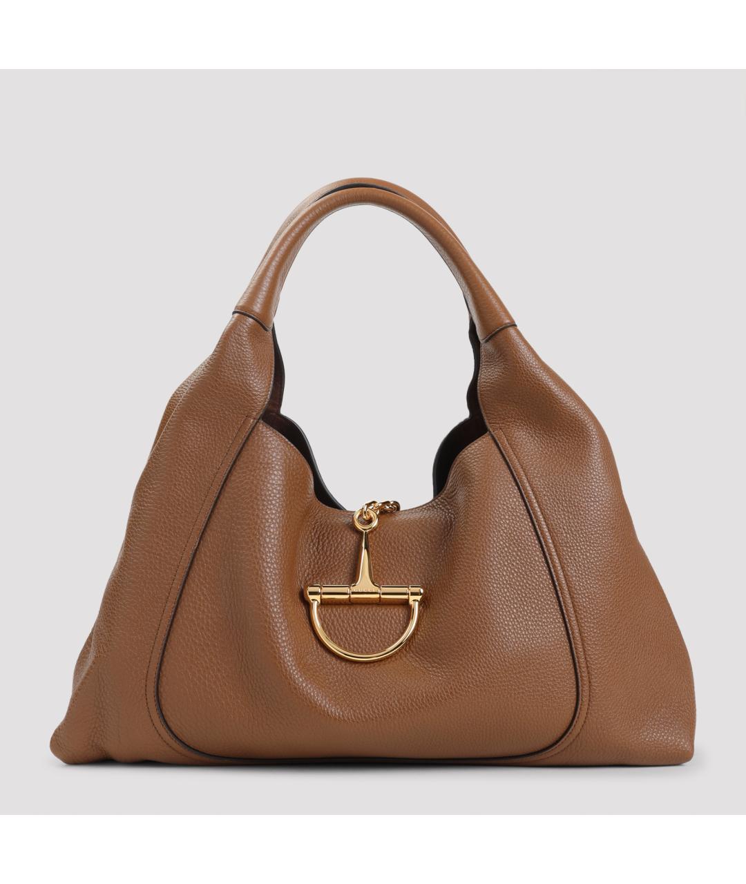 GUCCI Коричневая кожаная сумка через плечо, фото 2