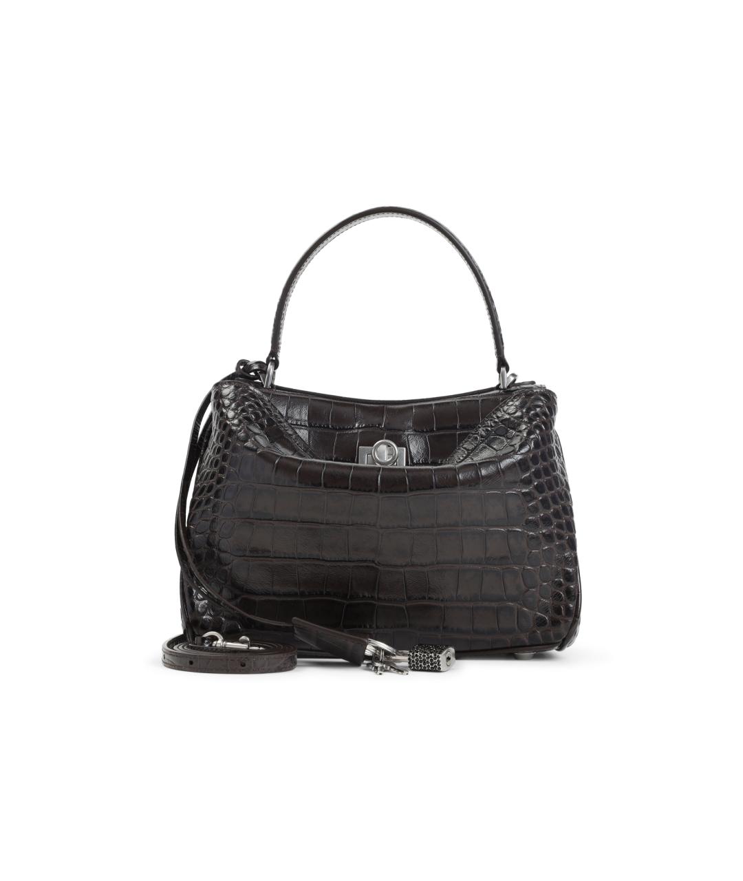 BALENCIAGA Черная кожаная сумка тоут, фото 1