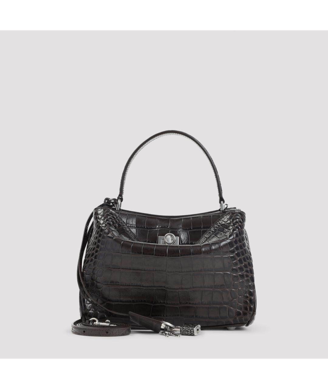 BALENCIAGA Черная кожаная сумка тоут, фото 2