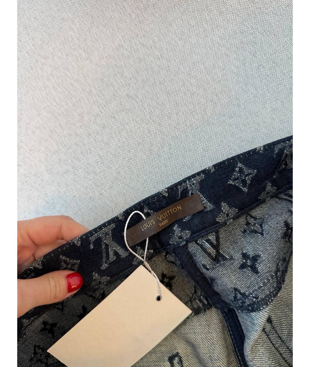 LOUIS VUITTON Синие прямые джинсы, фото 4