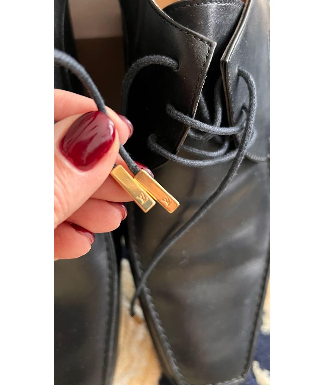 LOUIS VUITTON Черные кожаные туфли, фото 3