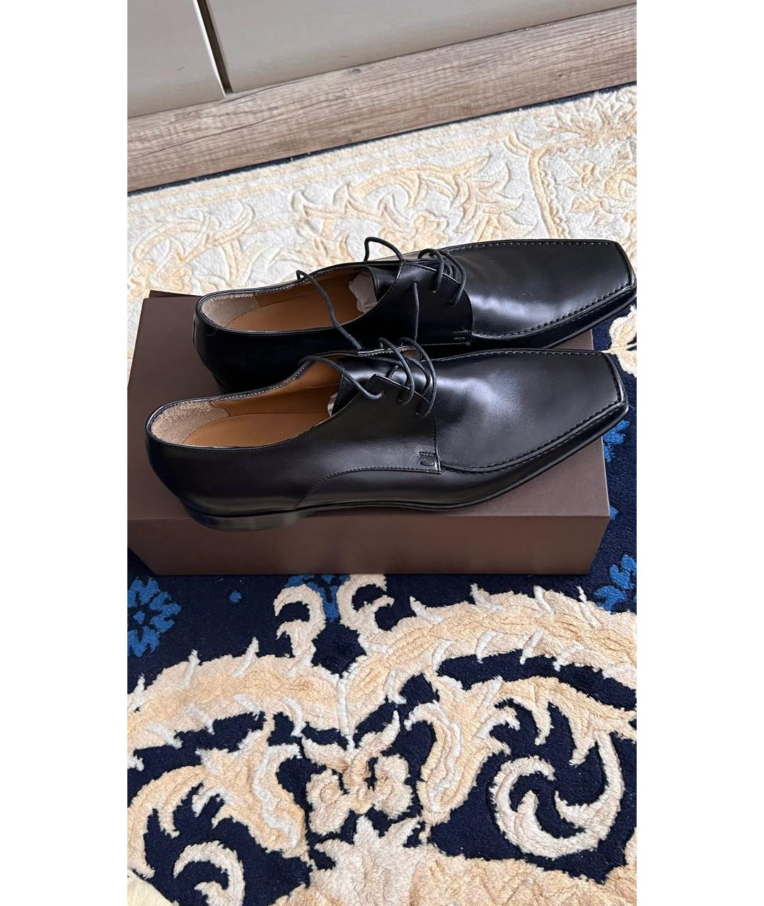 LOUIS VUITTON Черные кожаные туфли, фото 9