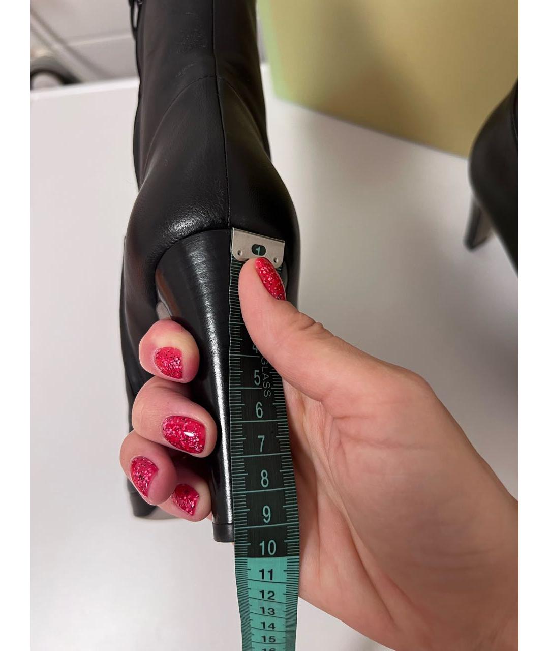 SERGIO ROSSI Черные кожаные полусапоги, фото 7