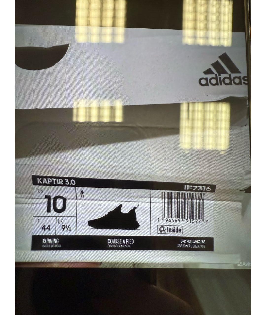 ADIDAS Черные текстильные низкие кроссовки / кеды, фото 3