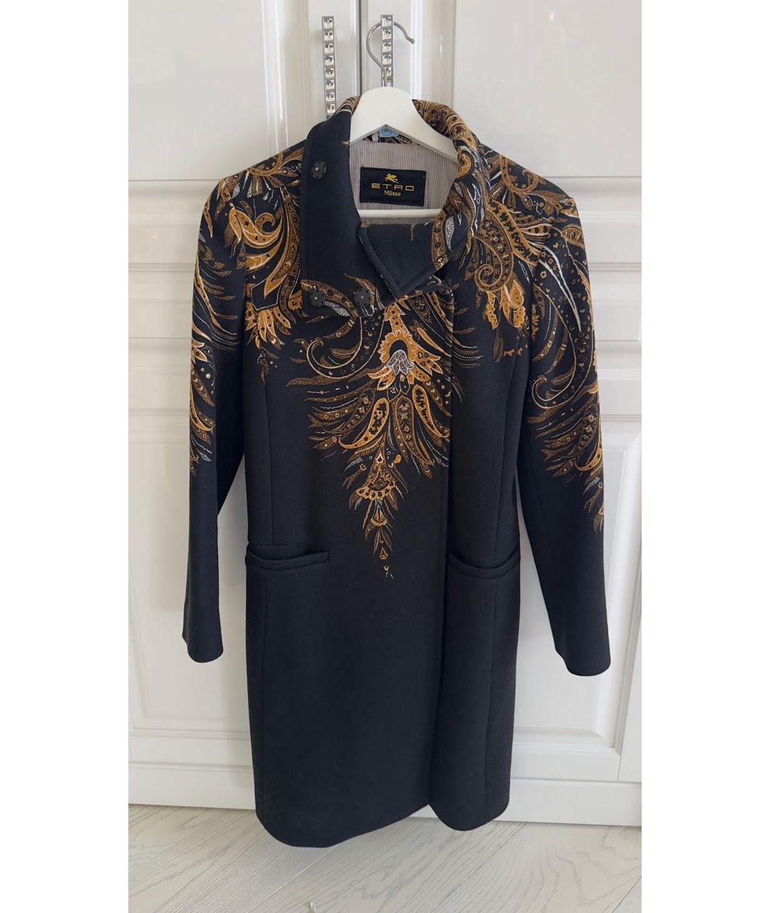 ETRO Черное шерстяное пальто, фото 4