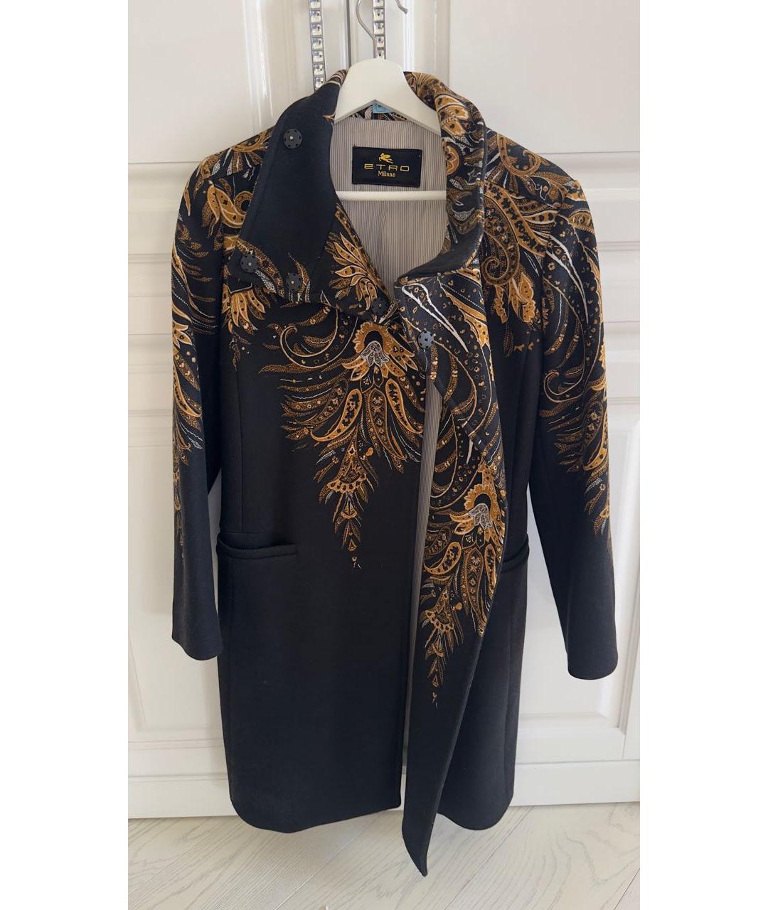 ETRO Черное шерстяное пальто, фото 6