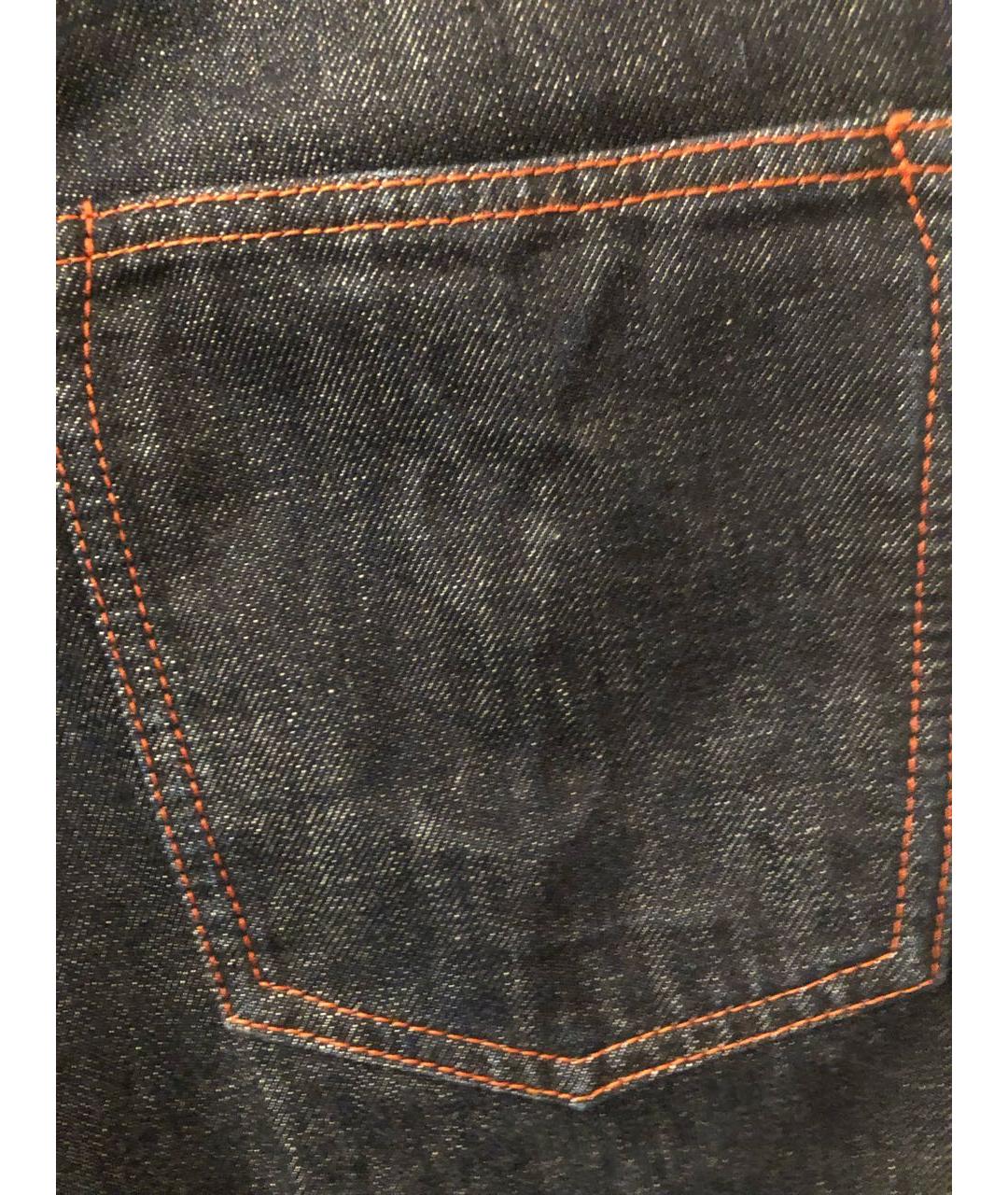 YVES SAINT LAURENT VINTAGE Темно-синие хлопковые прямые джинсы, фото 6