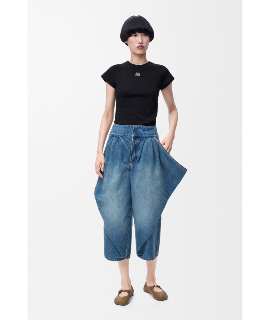 LOEWE Черная хлопковая футболка, фото 2