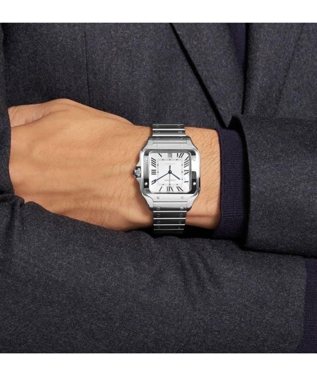 CARTIER Серебряные стальные часы, фото 4
