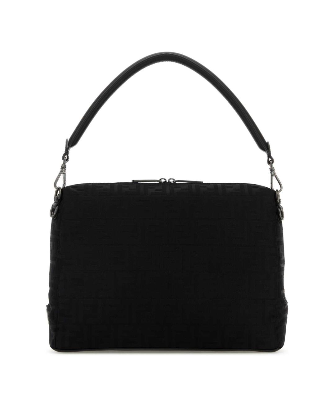 FENDI Черная жаккардовая сумка на плечо, фото 3