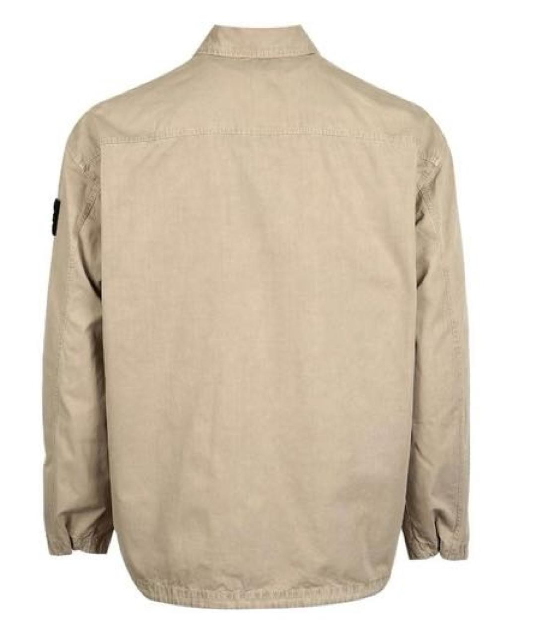 STONE ISLAND Бежевая хлопковая куртка, фото 2
