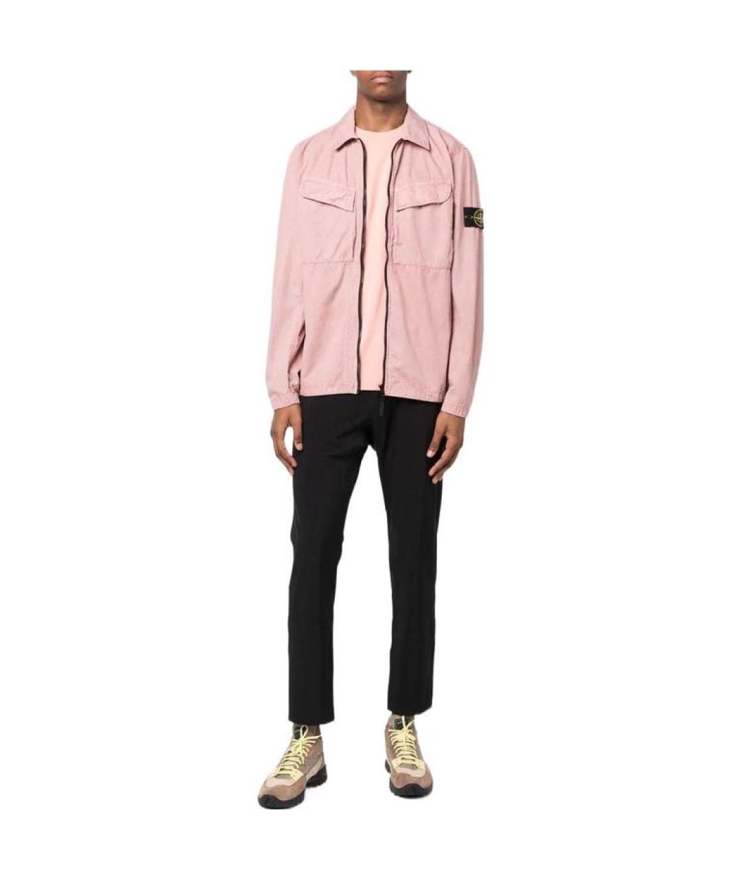 STONE ISLAND Розовая хлопковая куртка, фото 2