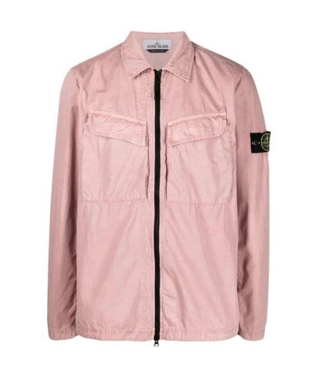 STONE ISLAND Розовая хлопковая куртка, фото 1