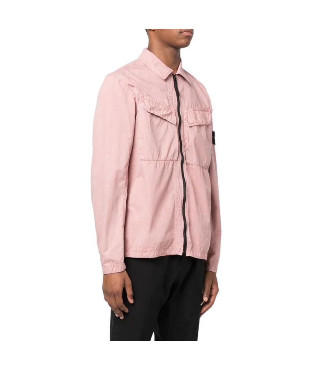 STONE ISLAND Розовая хлопковая куртка, фото 4