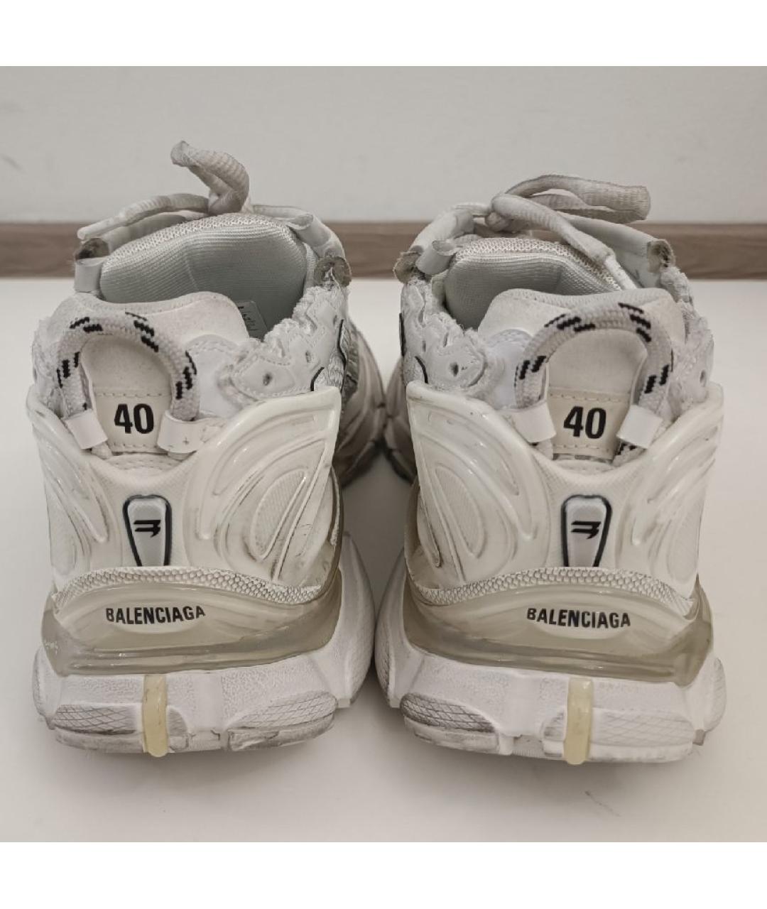 BALENCIAGA Белые текстильные кроссовки, фото 4