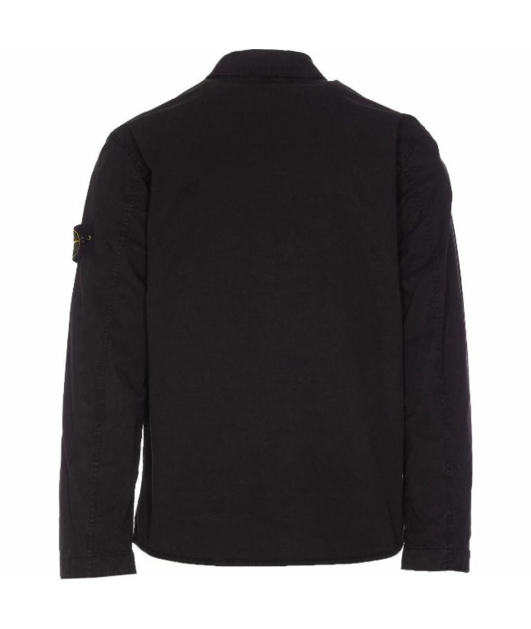 STONE ISLAND Черная хлопковая куртка, фото 2