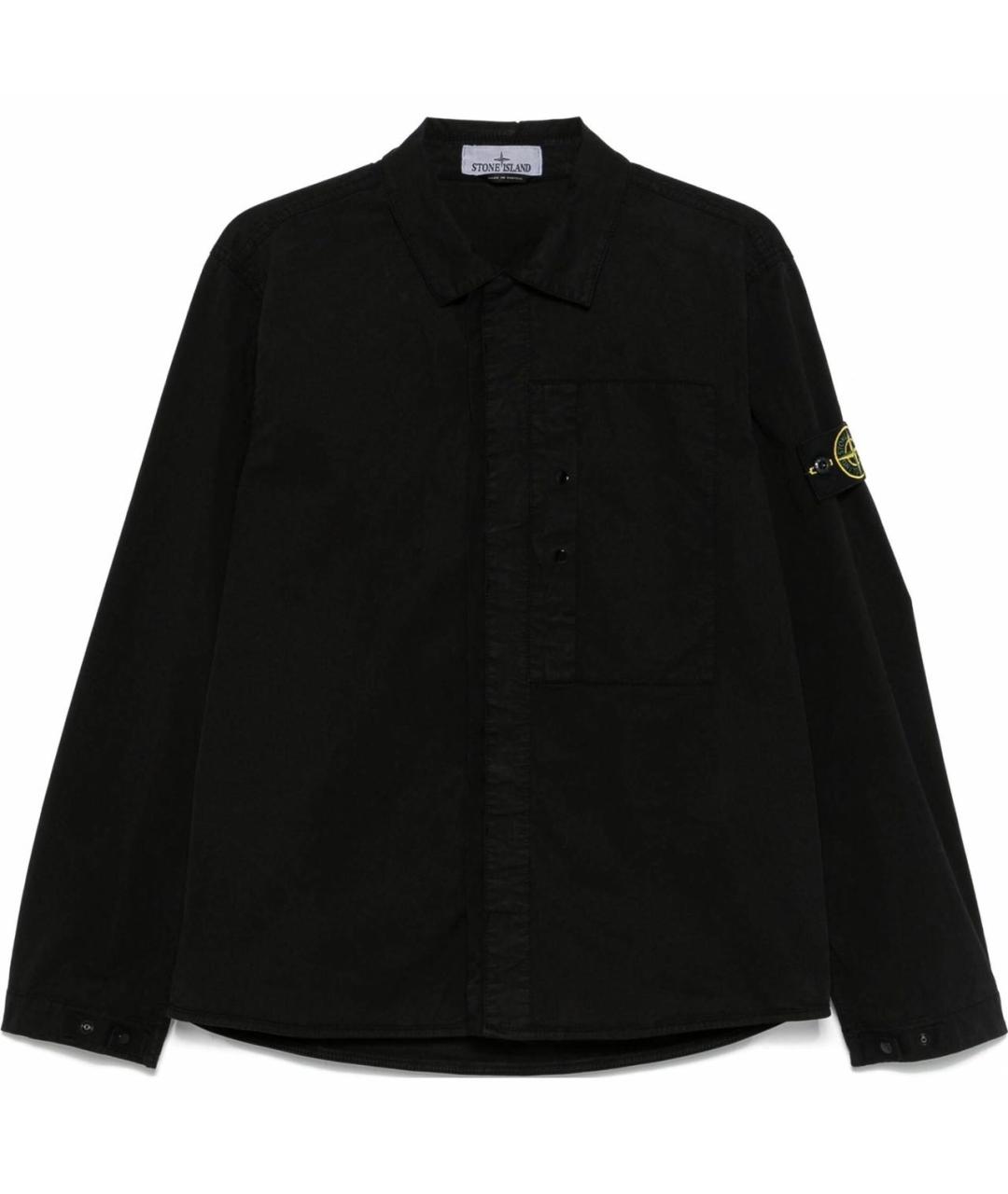 STONE ISLAND Черная хлопковая куртка, фото 1