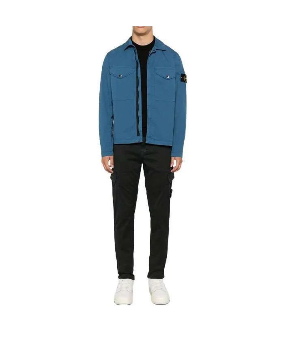 STONE ISLAND Синяя хлопковая куртка, фото 3
