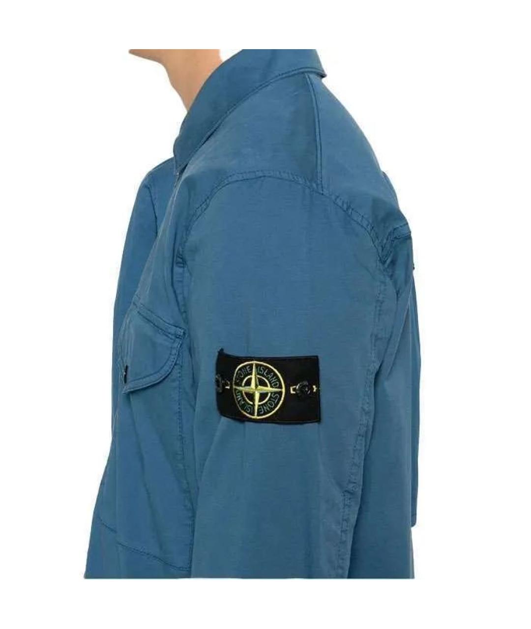 STONE ISLAND Синяя хлопковая куртка, фото 2