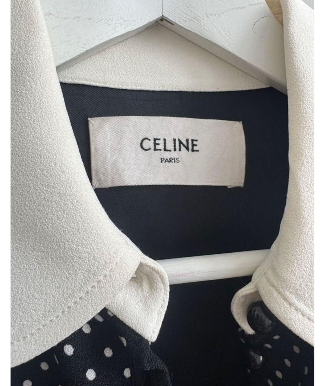 CELINE Черное вискозное повседневное платье, фото 3