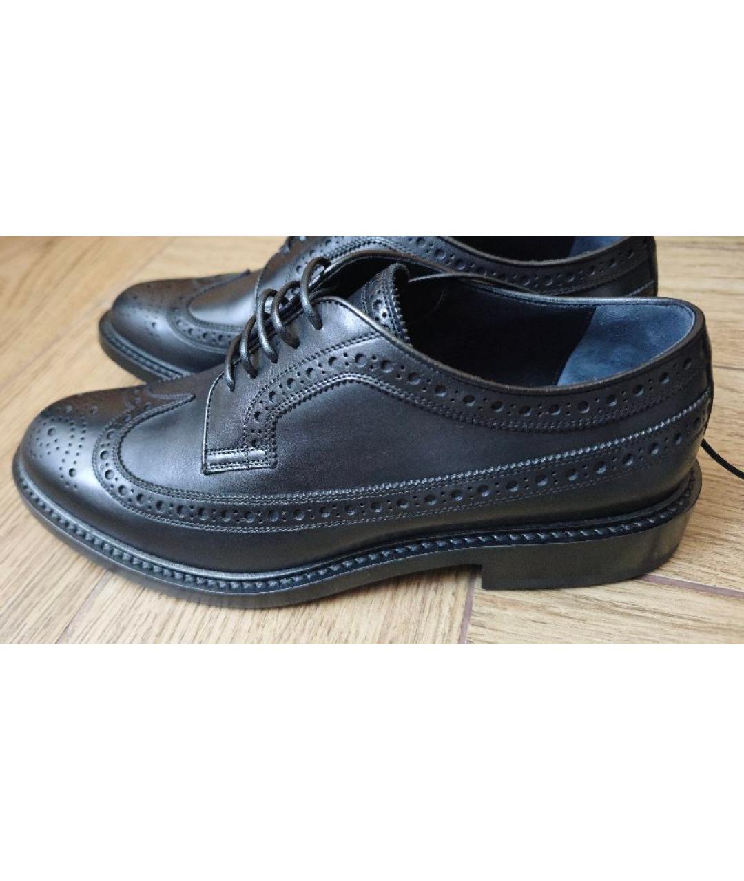 BURBERRY Черные кожаные низкие ботинки, фото 6