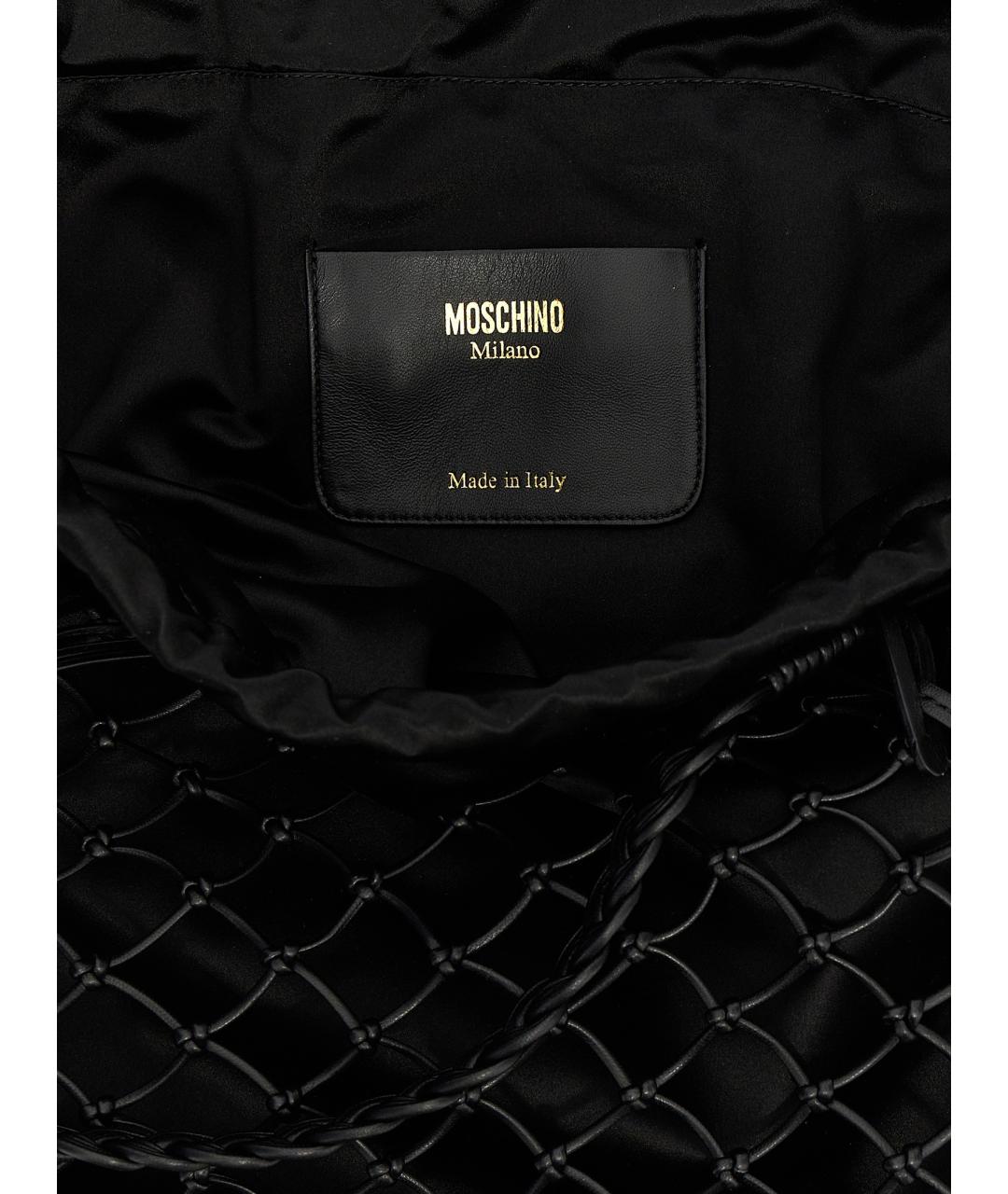 MOSCHINO Черная сумка тоут, фото 4