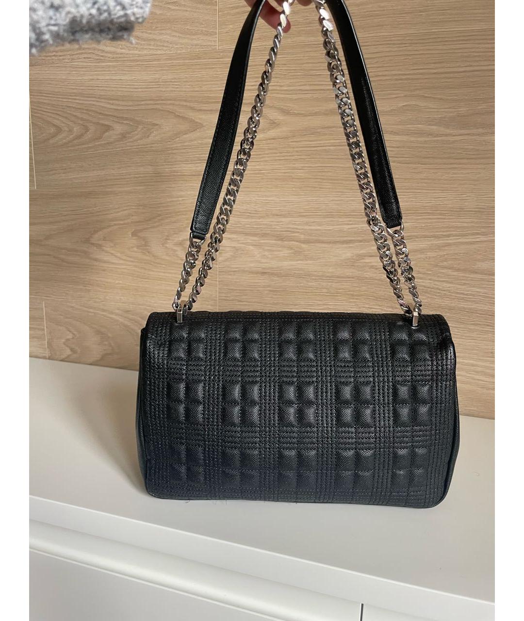 BURBERRY Черная кожаная сумка через плечо, фото 5
