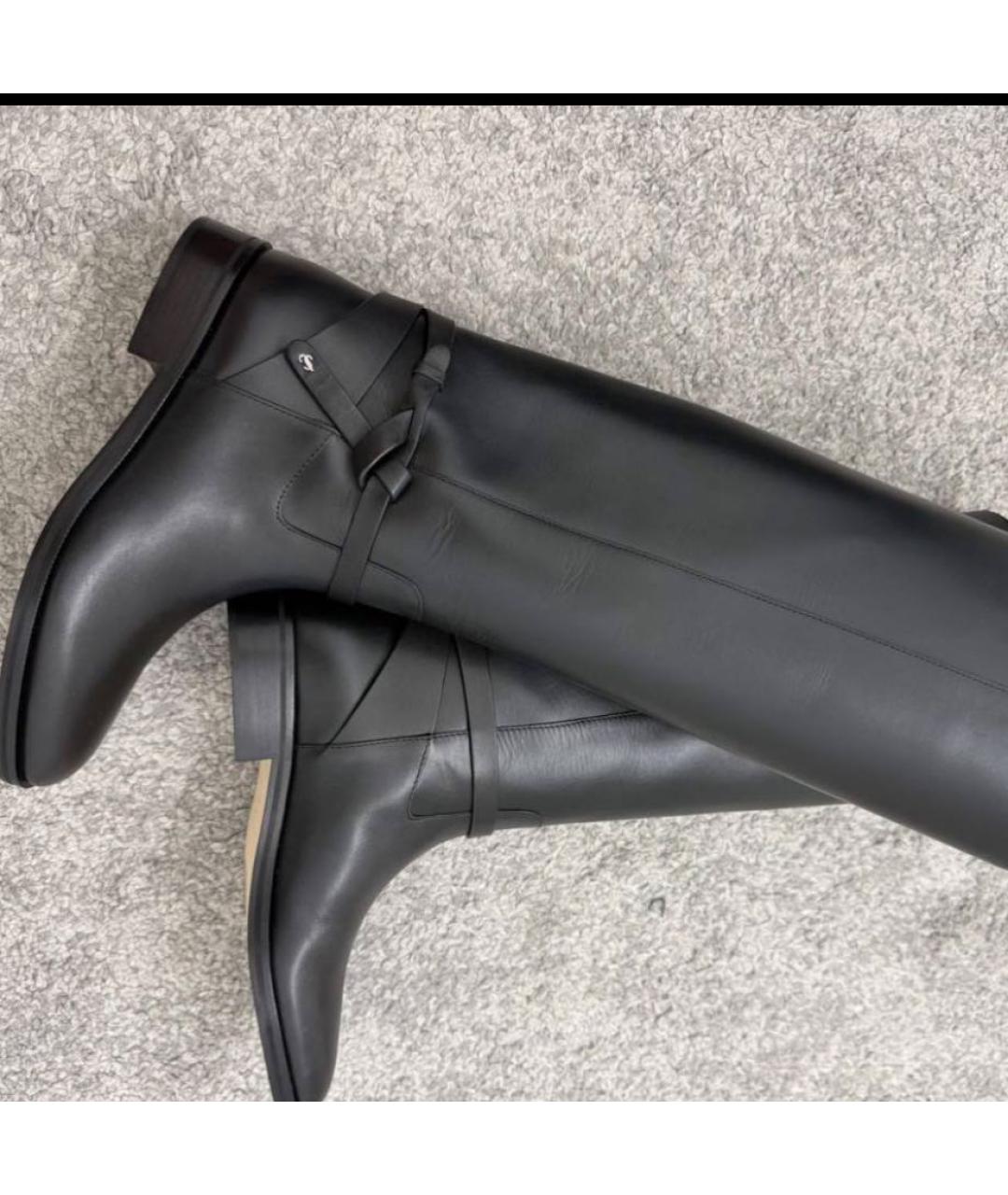 JIMMY CHOO Черные кожаные сапоги, фото 7