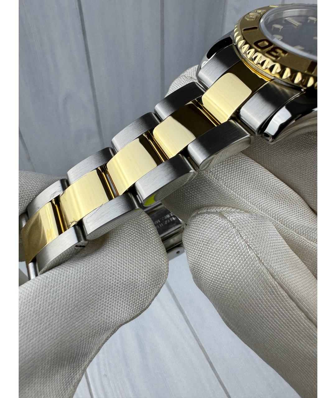 ROLEX Темно-синие часы из желтого золота, фото 8