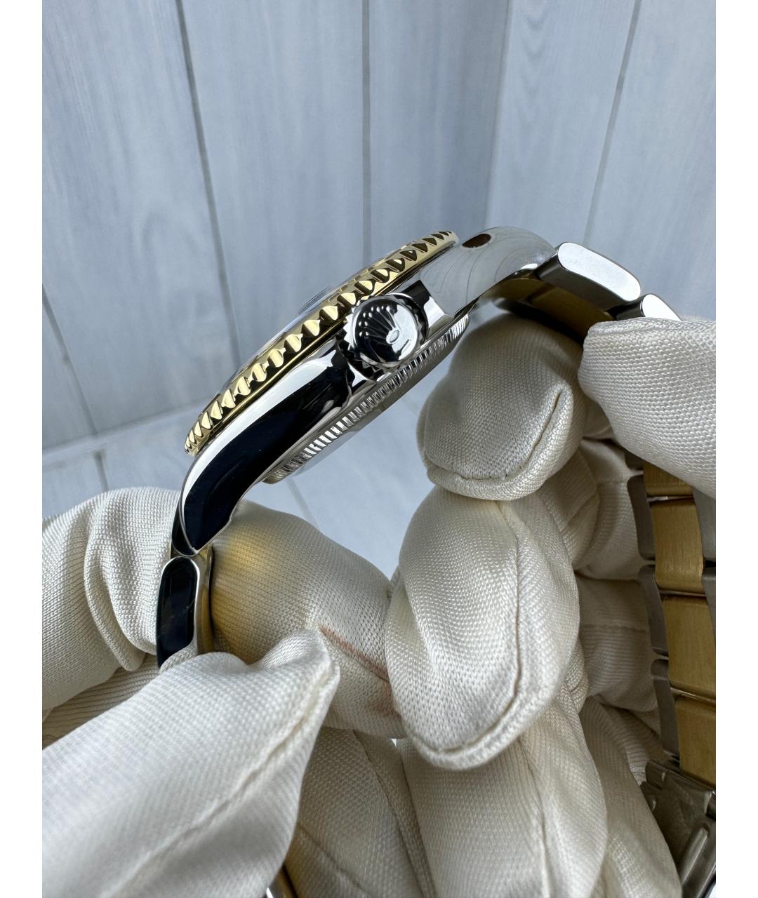 ROLEX Темно-синие часы из желтого золота, фото 7