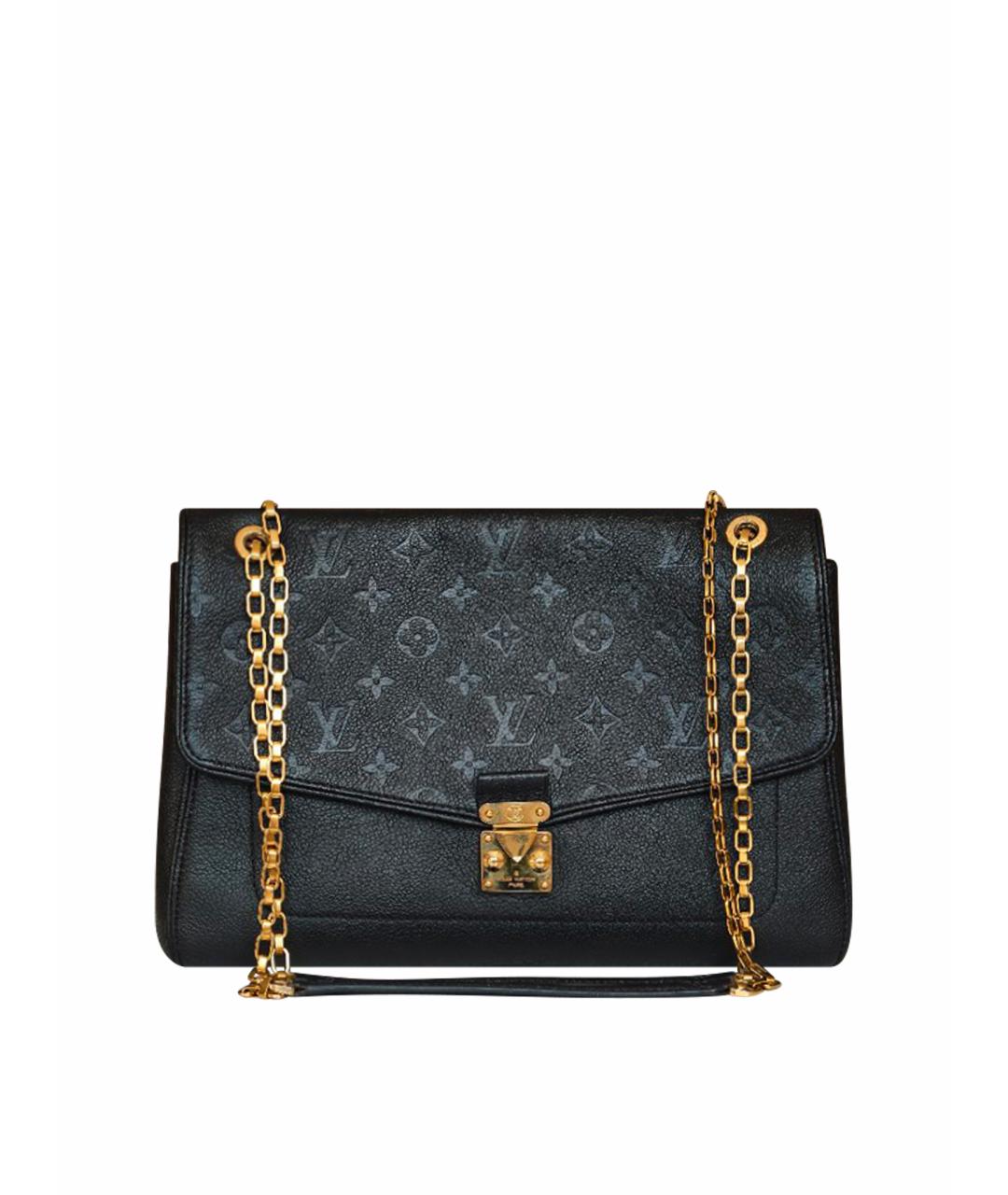 LOUIS VUITTON Черная кожаная сумка через плечо, фото 1