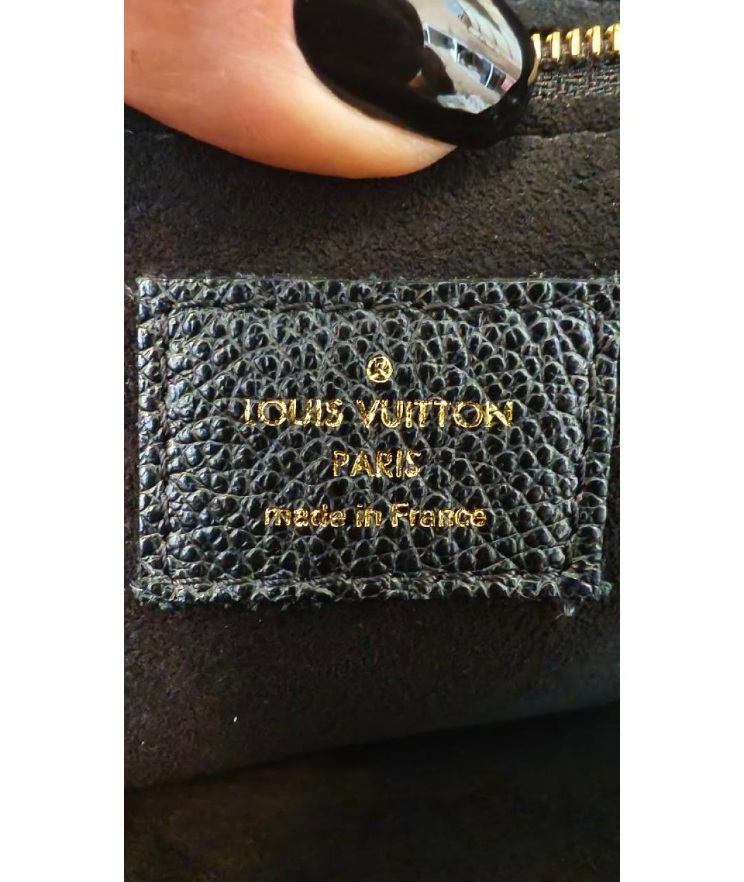LOUIS VUITTON Черная кожаная сумка через плечо, фото 6