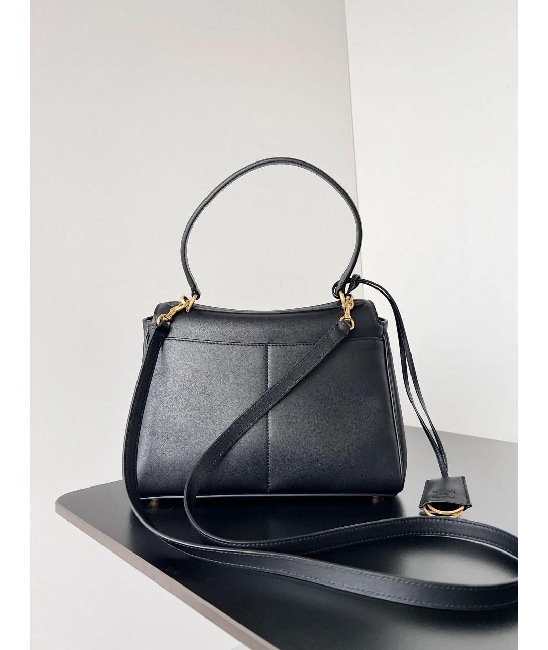 BALENCIAGA Черная кожаная сумка с короткими ручками, фото 3