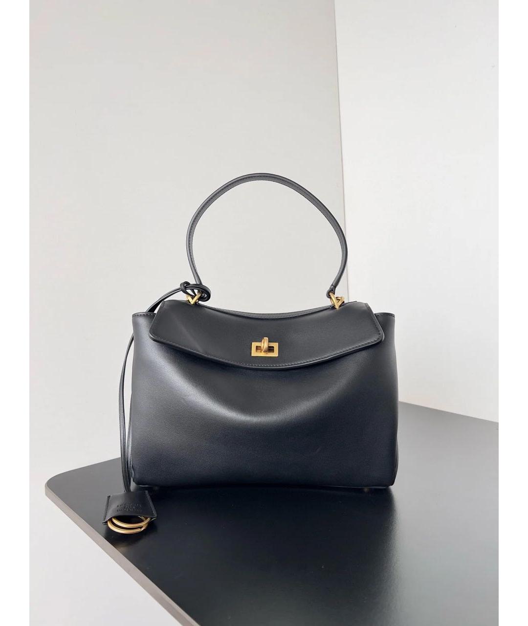 BALENCIAGA Черная кожаная сумка с короткими ручками, фото 2