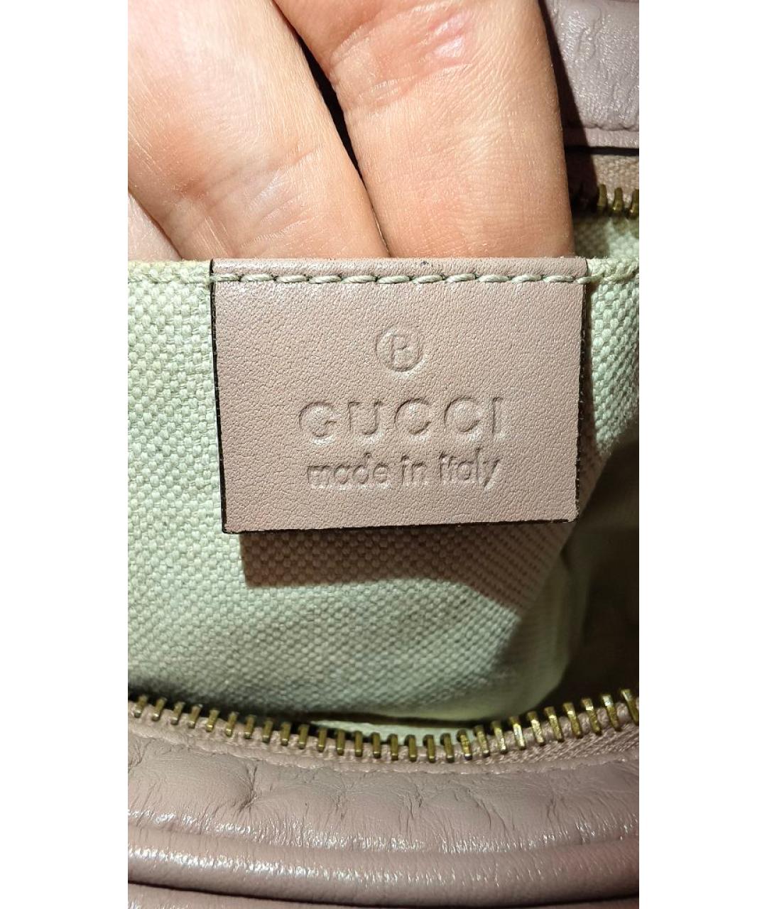 GUCCI Розовая кожаная сумка через плечо, фото 6