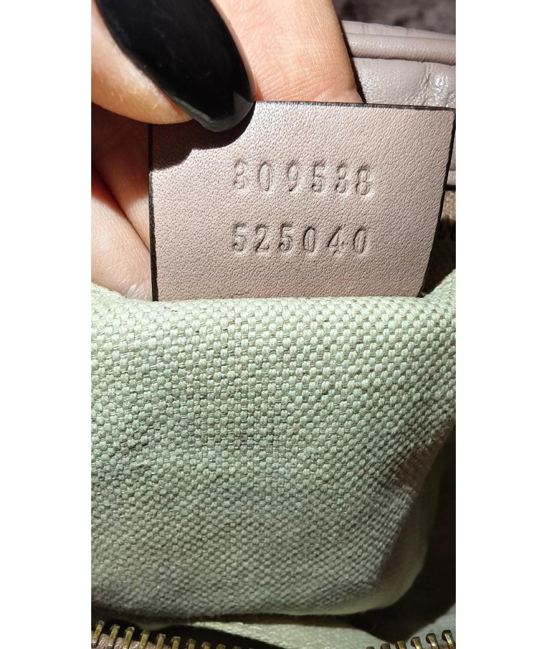 GUCCI Розовая кожаная сумка через плечо, фото 4