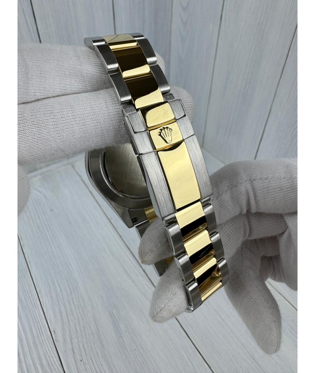 ROLEX Белые часы из желтого золота, фото 9