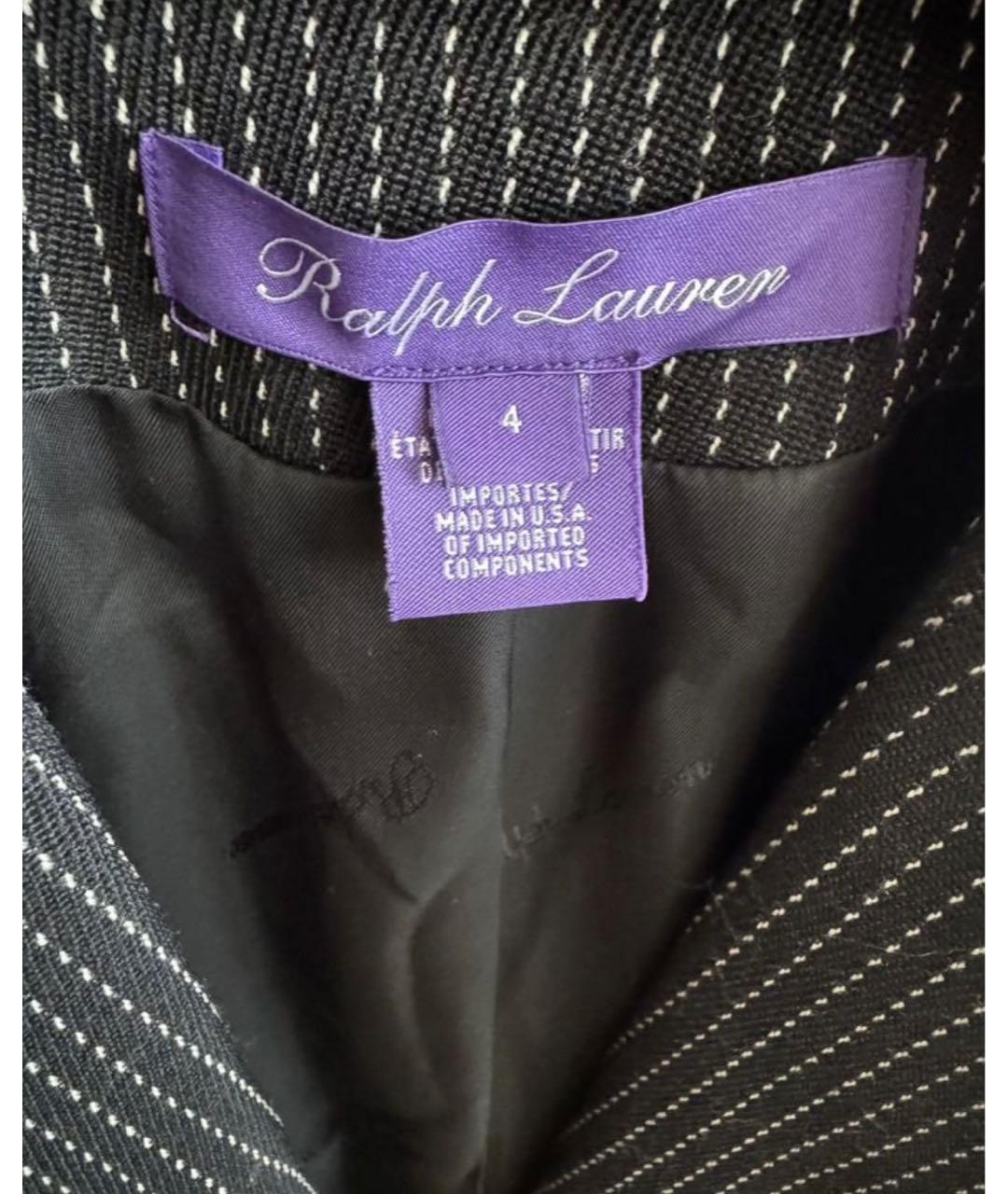 RALPH LAUREN PURPLE LABEL Черный шерстяной жакет/пиджак, фото 4