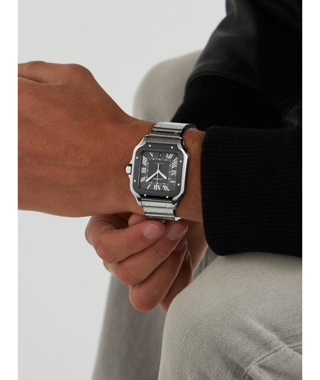 CARTIER Антрацитовые часы, фото 4