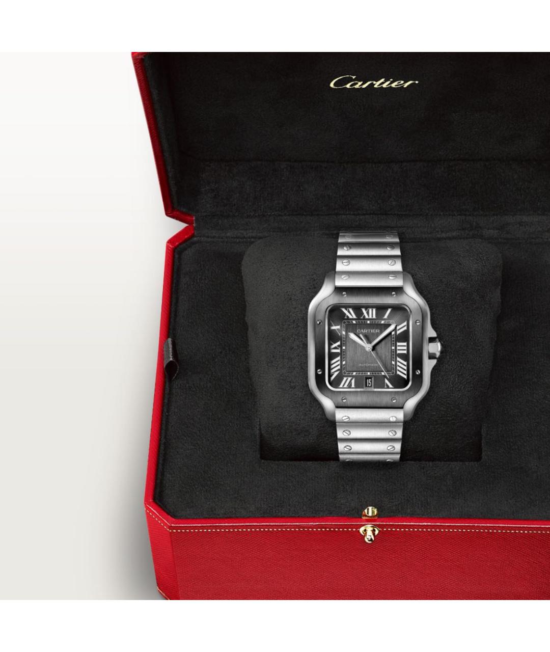 CARTIER Антрацитовые часы, фото 5