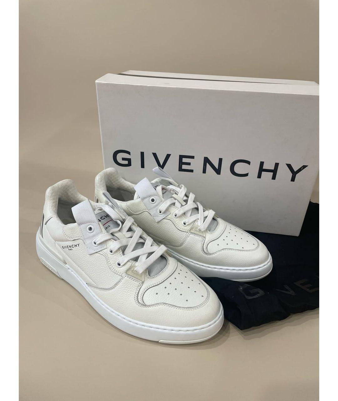 GIVENCHY Белые кожаные низкие кроссовки / кеды, фото 5