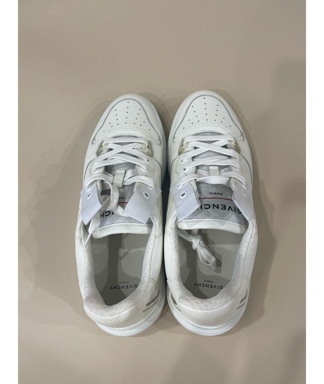 GIVENCHY Белые кожаные низкие кроссовки / кеды, фото 3