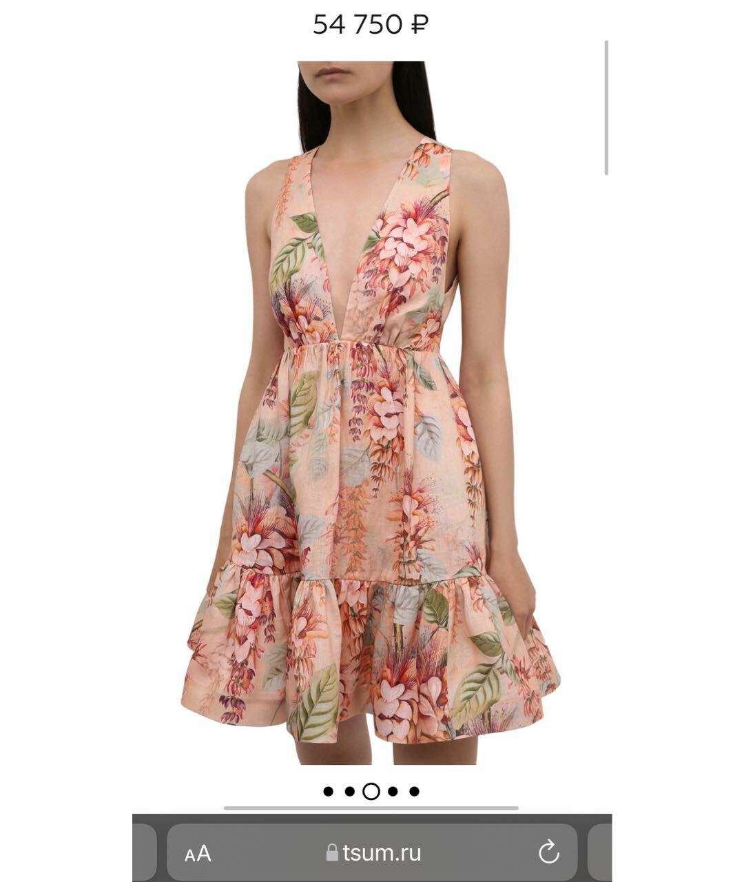 ZIMMERMANN Розовое льняное платье, фото 2