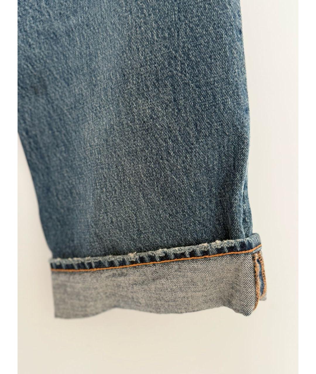KENZO Темно-синие хлопковые прямые джинсы, фото 7